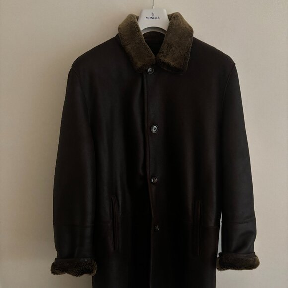 VTG Harry Rosen Brown Lambskin Button-up Shearling Jacket/Coat- 40/Medium -Large - Picture 3 of 16